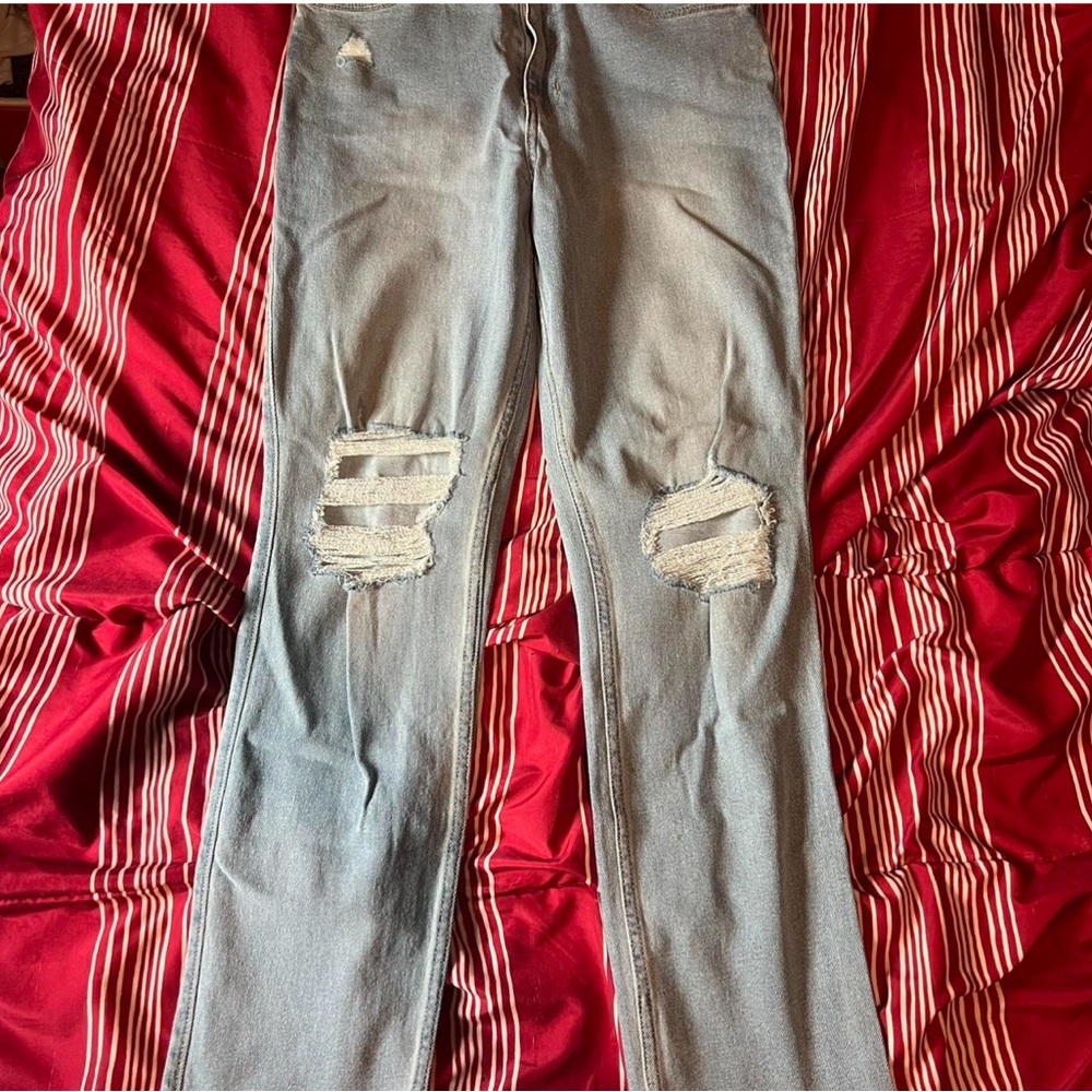 hollister ultra high rise 90s vintage straight jeans